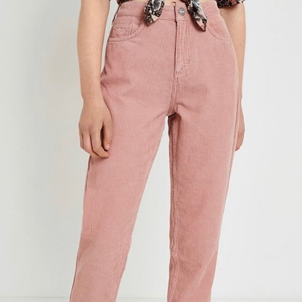 Urban Outfitters Dusty Pink Corduroy Mom Jeans